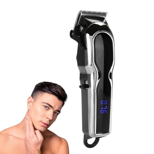 LX INDIA Trimmer Drumstone Professional Cordless Hair Clipper with LCD Display Low Noise Electric Trimmer