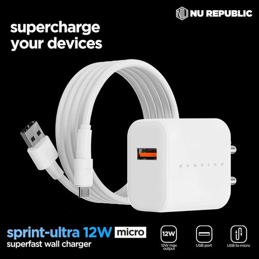 LX INDIA Mobile Charger Dubstep Sprint 12W Superfast Wall Charger Adapter