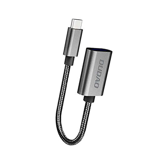 LX INDIA USB C & OTG Cables DUDAO L15T USB-C OTG Adapter, 11 CM Tough Nylon Unbreakable Braided Cable,Thunderbolt 3.0 On The Go Cable