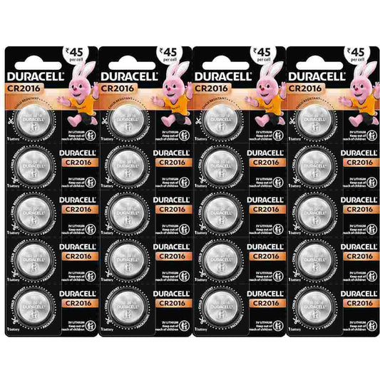 LX INDIA watch battery Duracell CR2016 Lithium Coin Battery Pack of 20
