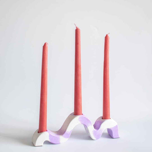 LX INDIA Candle Holders Dwell dapper Concrete Candle Holders for Tapered Candles