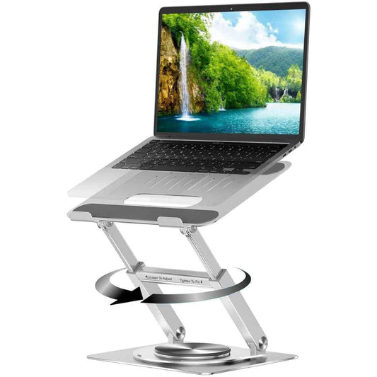 LX INDIA Dock Station Dyazo 360° Rotating Laptop Stand Holder ( Silver)