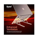 LXINDIA Laptop Stand Dyazo 6 Angles Adjustable Aluminum  Foldable Portable Tabletop (Silver)