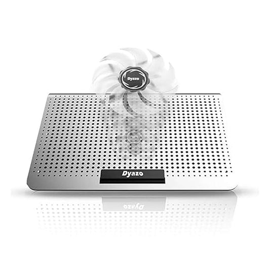 LX INDIA Cooling pad Dyazo Aluminum Laptop Cooling pad Laptop Stand with Fan  (Silver)
