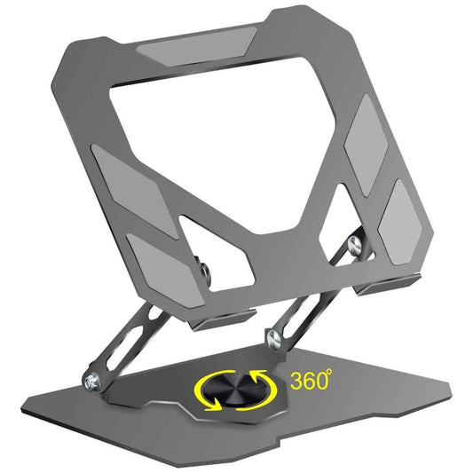 LX INDIA Dock Station Dyazo Foldable Laptop Stand with 360° Rotating Base  (Grey)