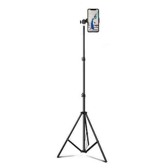LX INDIA Mobile Tripods Dyazo Rotation Head 7 Feet Tripod Stand | Adjustable and Portable Design with Mobile Clip Holder