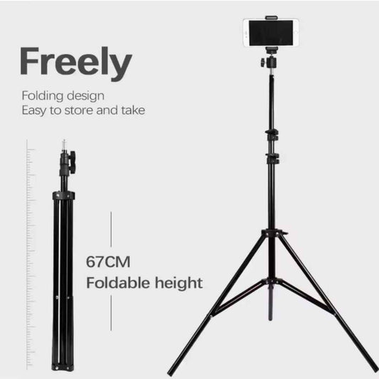 LX INDIA Mobile Tripods Dyazo Rotation Head 7 Feet Tripod Stand | Adjustable and Portable Design with Mobile Clip Holder