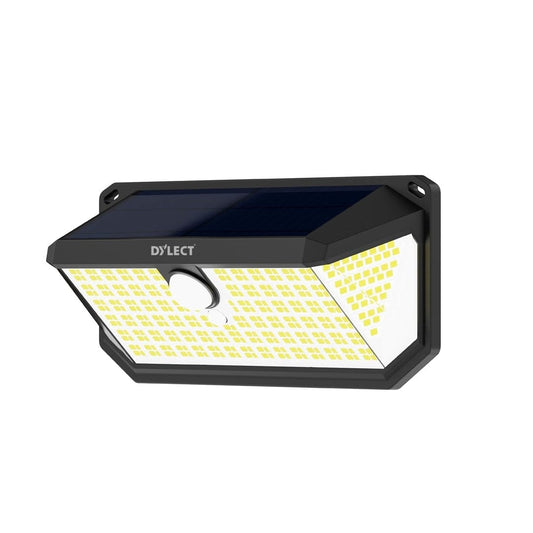 LX INDIA Fancy Lights Dylect® Eco Motion Sensor Solar Wall Light for Entrance, Garden, Gate, Parking, Terrace, Front & Side Illumination, 3 in 1 Modes, IP64 Waterproof, Upto 10 Hr Runtime (Ultra Bright LED Cool White)