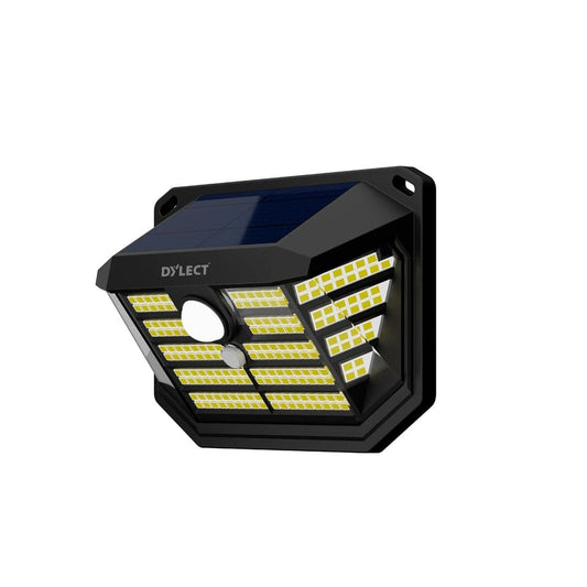 LX INDIA Fancy Lights Dylect® Eco Motion Sensor Solar Wall Light for Shop Entrance, Garden, Gate, Parking, Terrace, Front &amp; Side Illumination, 3 in 1 Modes, IP64 Waterproof,  (Ultra Bright LED Cool White)