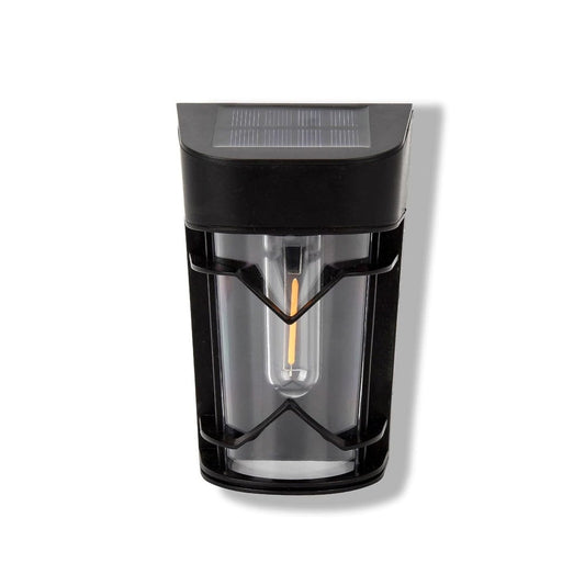 LX INDIA Fancy Lights DYLECT® Eco Solar Wall Lantern Light for Home Décor, Doorway, Balcony, Soft Amber Glow, Upto 10Hr Runtime, IP44 Waterproof (2000K, Yellow)