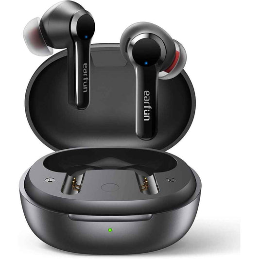 LX INDIA Earbuds EarFun Air Pro 2 Noise Cancellation Earbuds, Active Noise Canceling Wireless Earbuds, 6 Mics Clear Call , App Custom EQ(Black)