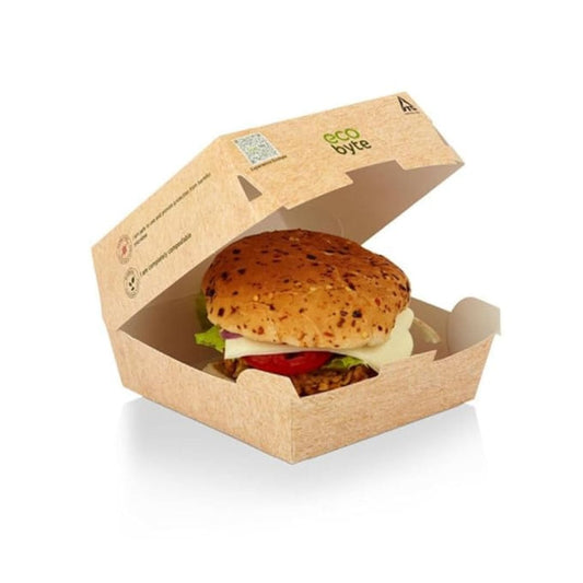 LX INDIA disposable burger box Ecobyte ITC Disposable  Burger Box [Whopper Size][Pack of 25]