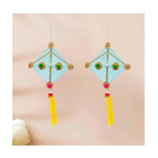LXINDIA Wall Hanging eCraftIndia Artificial Marigold Flowers Hangings with Bangles Ringing Bells