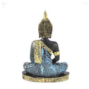 LXINDIA Show Piece eCraftIndia Buddha Showpiece Polyresin (22cm x 16 cm x 6 cm) Blue