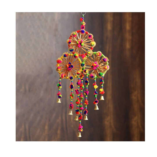 LXINDIA Wall Hanging eCraftIndia Decorative Handcrafted Colorful Floral Hanging Toran