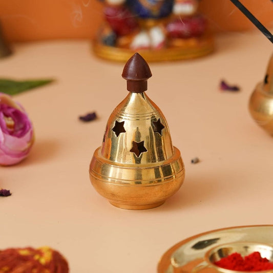 LX INDIA Diyas eCraftIndia Golden Traditional Akhand Brass Diya