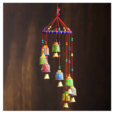 LXINDIA Wall Hanging eCraftIndia Multicolour Handcrafted Decorative Window Door Wall Hanging Bells