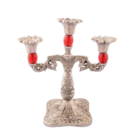 LX INDIA CAND eCraftIndia Red Candle Stand