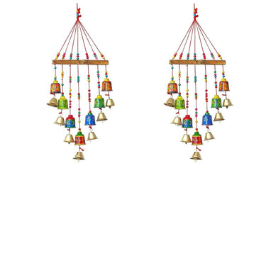 LXINDIA Wall Hanging eCraftIndia Set of 2 Handcrafted Decorative Hanging Bells