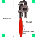 LXINDIA pipe wrenchers EDMOF 10inch Adjustable Drop Forged Pipe Wrench