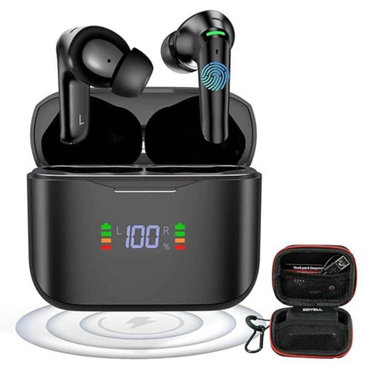 LX INDIA Earbuds EDYELL C9 Wireless Earbud Bluetooth Headphones 5.3 Black