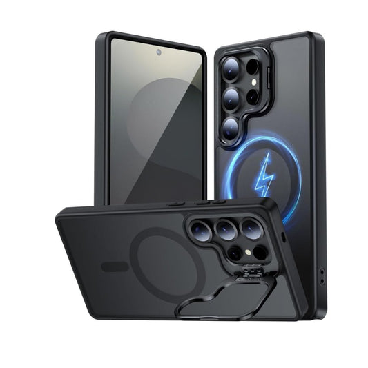 LX INDIA Protection Covers EGOTUDE Magnetic Stand Case for Samsung Galaxy S25 Ultra |Translucent