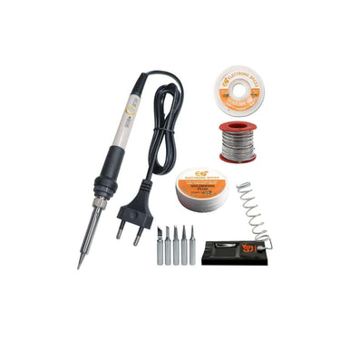 LXINDIA soldering iron Electronic Spices Combo of 60 watt Soldering Iron Starter kit (5-in-1)