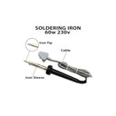 LXINDIA soldering iron Electronic Spices Mini Starter  iron Kit 3in1 Soldering kit (60watt iron  Solder wire Solder paste)