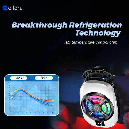 LX INDIA Mobile Cooler Elfora Gaming Mobile Cooler (RGB White)
