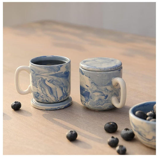 LX INDIA Mugs white Ellementry Earth Ceramic Mug Set of 2 (150 ml Each), Stylish Ceramic Mug for Coffee, Tea & Milk