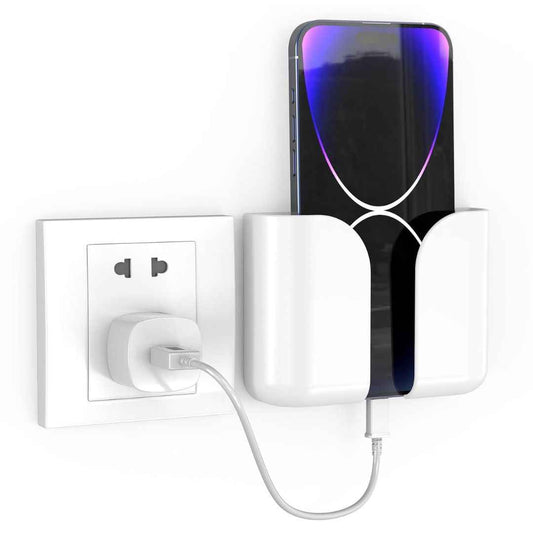 LX INDIA charging stand ELV Direct Wall Mounted Mobile Holder (White)-PACK OF 2