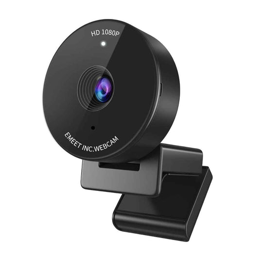 LX INDIA Webcam eMeet 1080P Webcam - USB Webcam with Microphone & Physical Privacy Cover