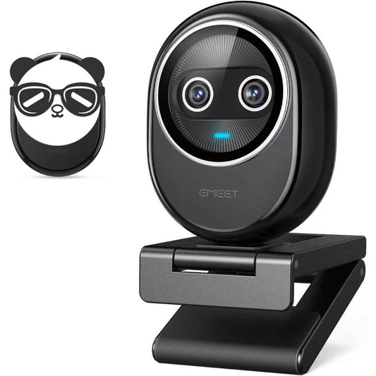 LX INDIA Webcam eMeet Piko+ Webcam 4K, World’s 1st Dual-Camera AI-Powered 4K Camera