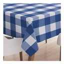 LXINDIA Table Cloth Encasa XO Cotton Rectangular Table Cloth (Buffalo Blue Checks)