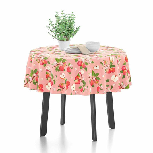 LXINDIA Table Cloth Encasa XO Dining Table Cloth Water Repellent(Apple)