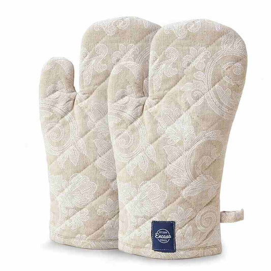 LX INDIA Gloves Beige Encasa XO Oven Gloves Heat Proof
