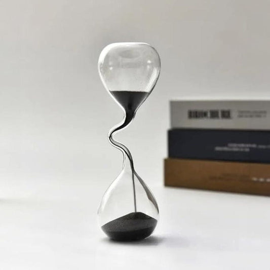 LX INDIA Sand Timers Enhabit Dali Curved Neck Hourglass Timer - Medium (Black)