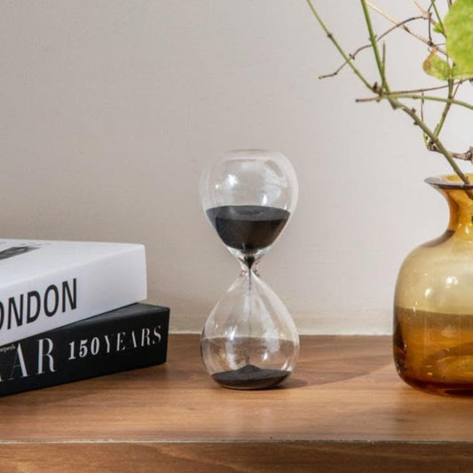 LX INDIA Sand Timers Small Enhabit Oslo Hourglass Timer Black