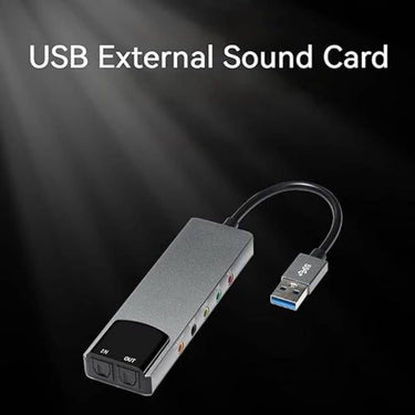 LXINDIA Sound Card ETZIN 6 in 1 USB Multi Functional Sound Card USB Fiber Optic SPDIF Sound Card