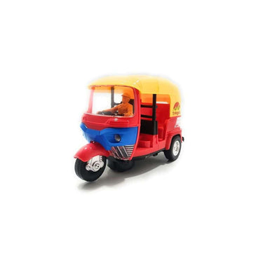 LXINDIA Toys EUPHORIA Bump and Go Auto Rickshaw Toy with Sound and Flashing Light