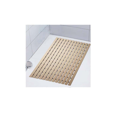 LXINDIA mats Eurotex  Bathtub Mat Plastic Stripped Rubber Base (46cm x 61cm) Beige