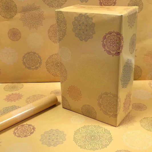 LXINDIA gift wrapper eVincE Set of 50 Mandala Gift Thick Glossy Wrapping Paper
