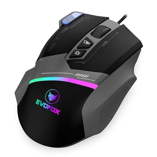 LX INDIA Mouse EvoFox Blaze Ultra Value 8 Button Programmable Gaming Mouse Blaze (Grey)