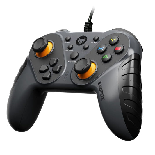 LX INDIA GAMEPAD EvoFox Elite Ops Wired Gaming Controller for PC, Android TV and PS3 with 2.4m Long Cable - Black