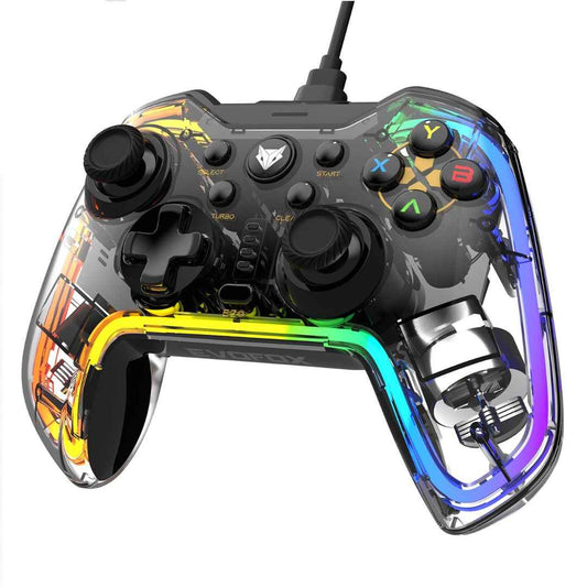 LX INDIA GAMEPAD EvoFox Elite X RGB Wired Gaming Controller for PC with 2 Programmable Macro Back Buttons - Multicolor