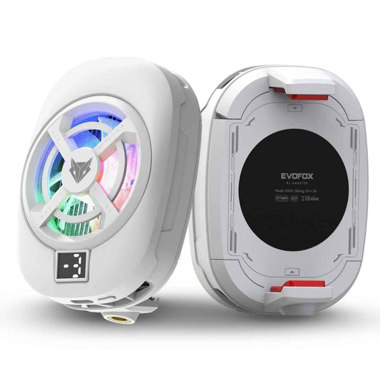 LX INDIA Mobile Cooler EvoFox Hailstone S Phone Cooler for Gaming (White)