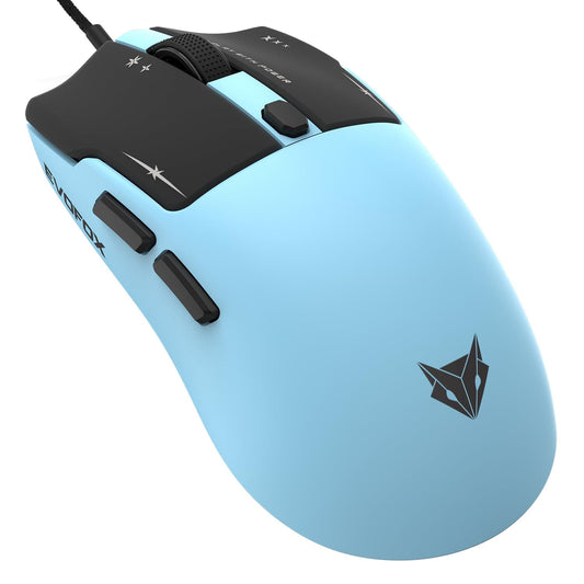 LX INDIA Mouse EvoFox Performance Series Ghost Air Ultra Lightweight (54g) Gaming Mouse Blue