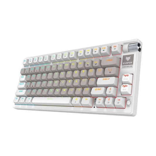 LX INDIA Keyboards White EvoFox Ronin Wireless Mechanical Keyboard (BT+2.4GHz+Wired)