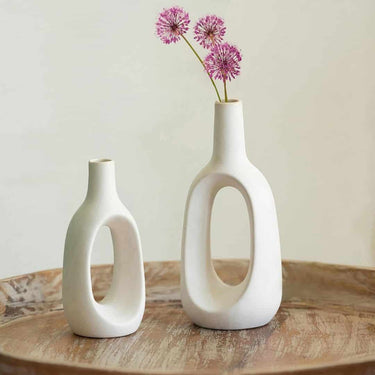 LXINDIA vases ExclusiveLane 'Aeolus' Decorative Ceramic Vases (Set of 2)