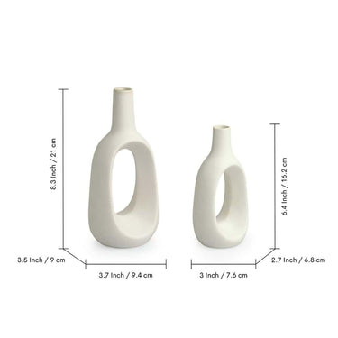 LXINDIA vases ExclusiveLane 'Aeolus' Decorative Ceramic Vases (Set of 2)